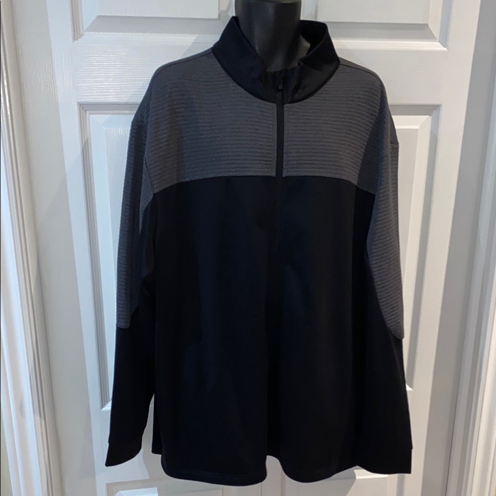 Ben Hogan Performance Black and Gray Full Zip Jacket Size 2XL